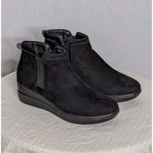 NWOB FlexUS by Spring Step Norala Ootie Bootie US 8 Black suede ankle boots